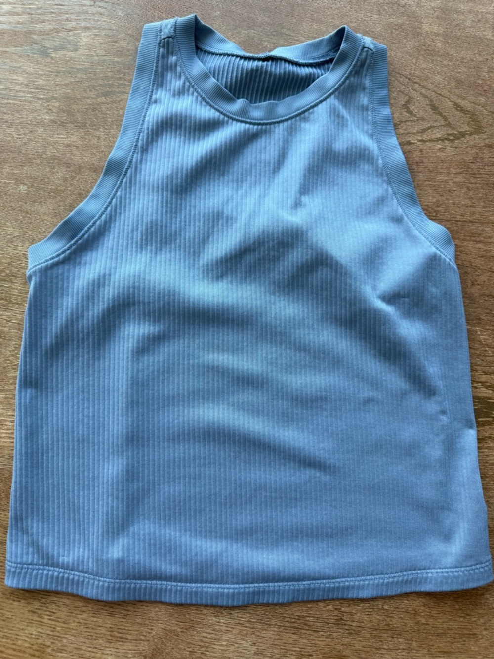 Calia Ribbed Racerback Tank Top in Dusty Blue